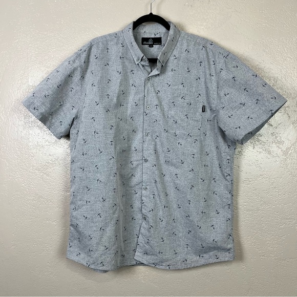 5 for $30 Molokai Surf Co Shirt Mens XXL Gray Shortsleeve Button Up Casual - Picture 11 of 13